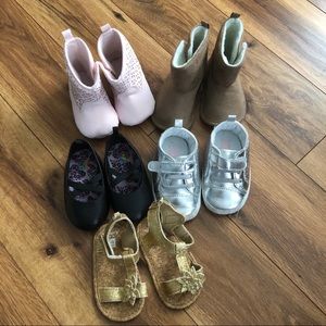 Baby Girl Shoe Lot • Size 6-9 months/Size 3 baby